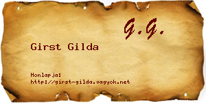 Girst Gilda névjegykártya